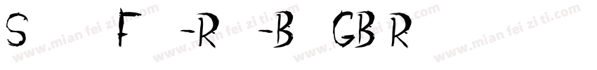 ShanghaiFace-Rock-BoldGB Regular字体转换